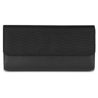 Travelon SafeID RFID Blocking Card Holder Accent Flap Clutch Wallet Black