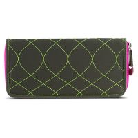 Travelon SafeID Hack-Proof Embroidered Ladies RFID Wallet - Olive/Berry